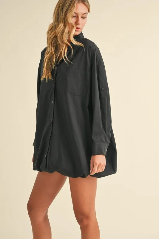 Poppy Bubble Shirt Dress