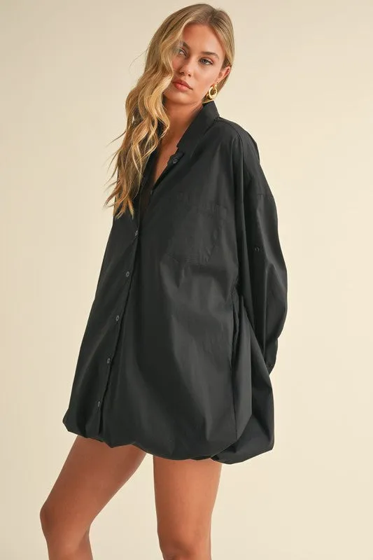 Poppy Bubble Shirt Dress