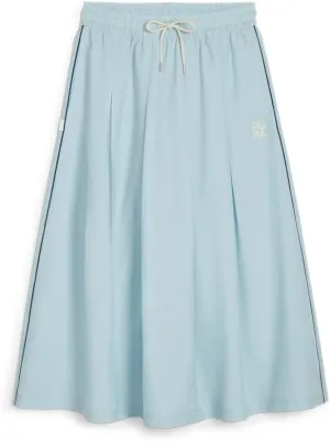 PUMA Womens Infuse Pleated Midi Skirt Casual Casual - Blue - Size S