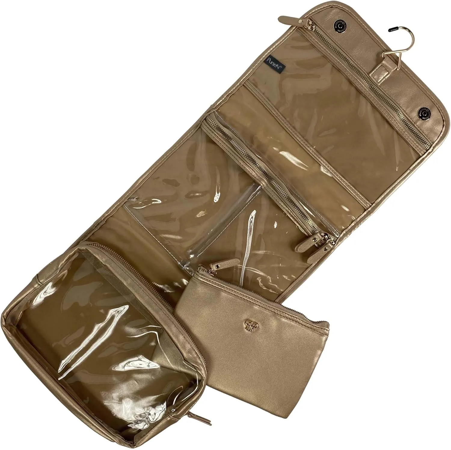 PurseN Classic Toiletry Case (Gold and Nude)