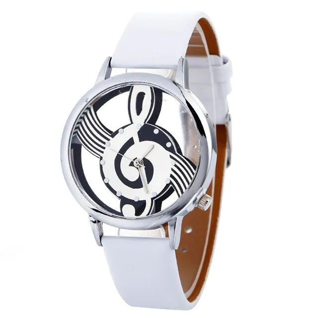 "Peyton" Music Clef Leather watch