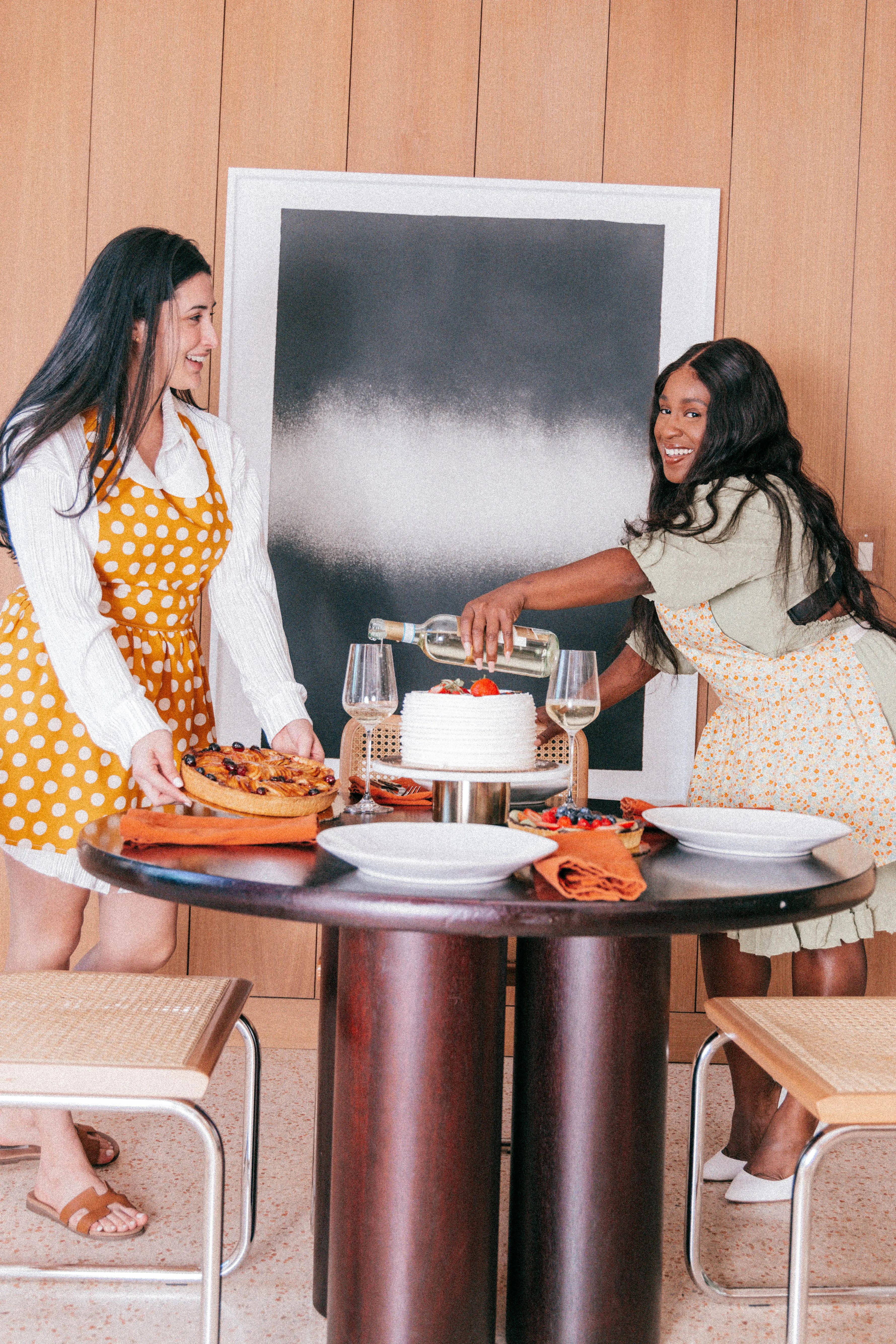 Retro Apron Mustard Polka Dot