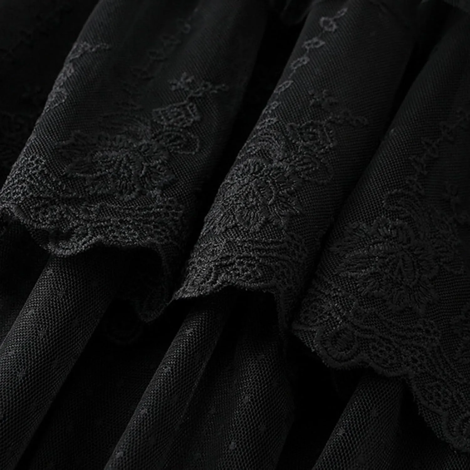 Rvidbe Lace Maxi Skirts for Women Summer Casual Elastic Waist A-Line Pleated Layered Long Skirt Flowy Tiered Tulle Skirts