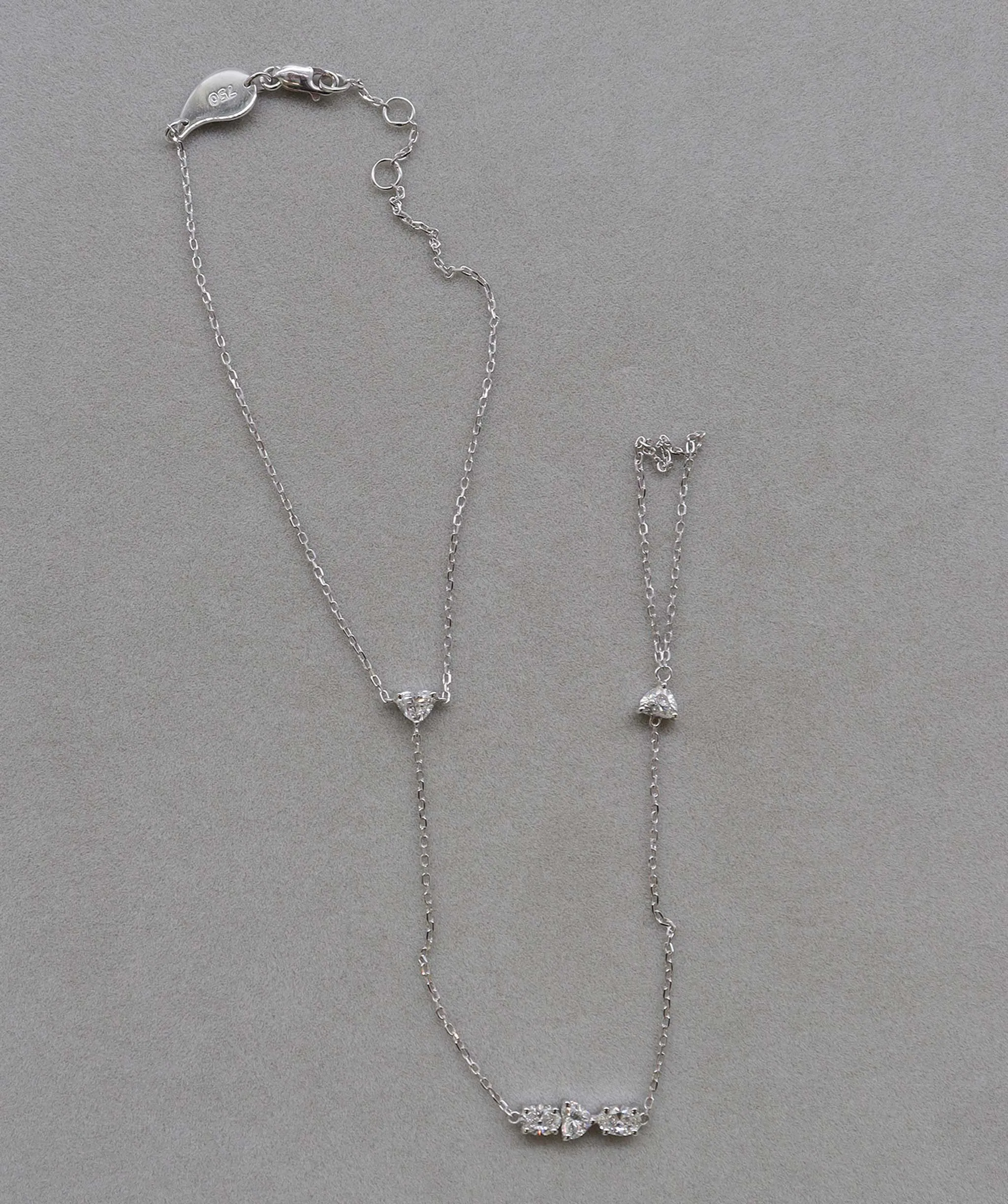 Sabrina’s Queen of Hearts Hand Chain Heart Cut Design White Gold DXBS2681