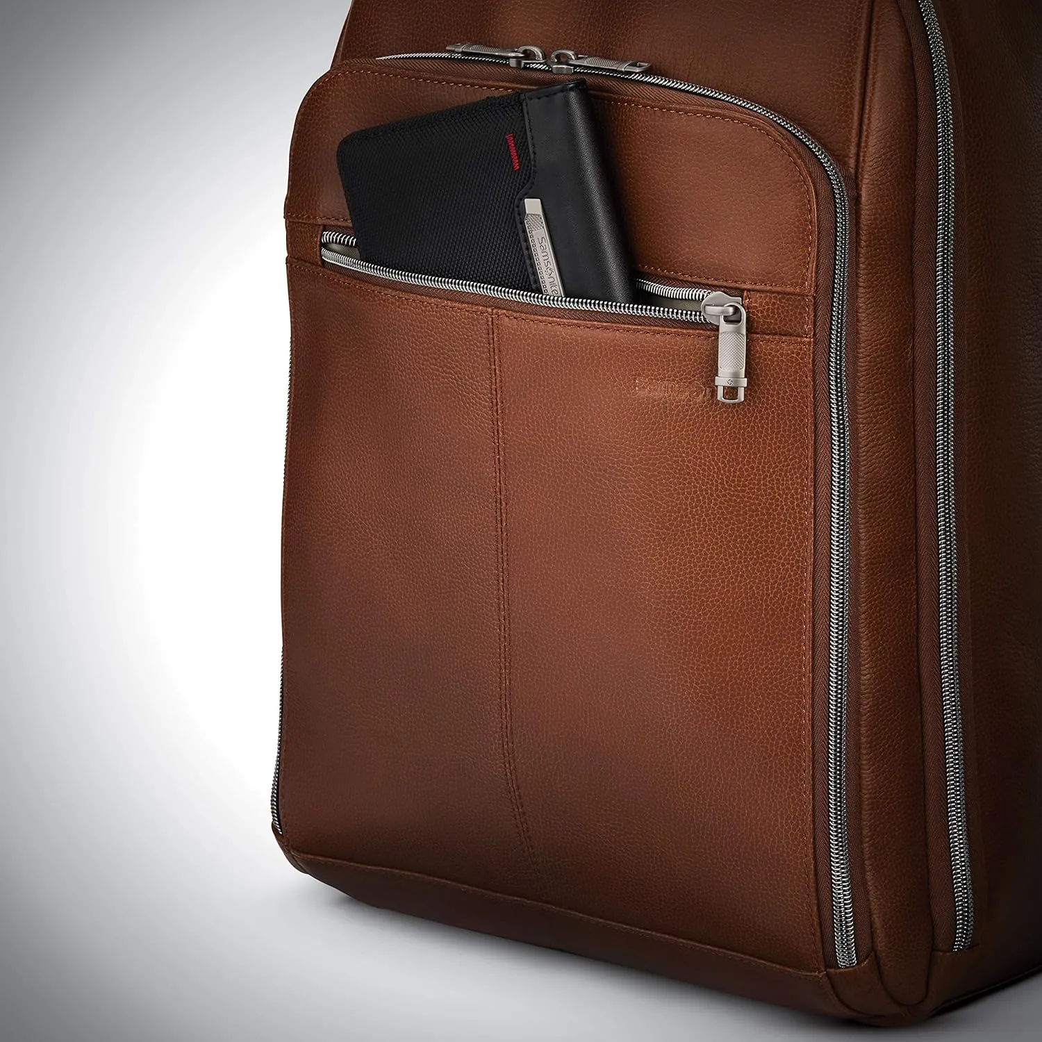 Samsonite Classic Leather Backpack, Cognac , One Size