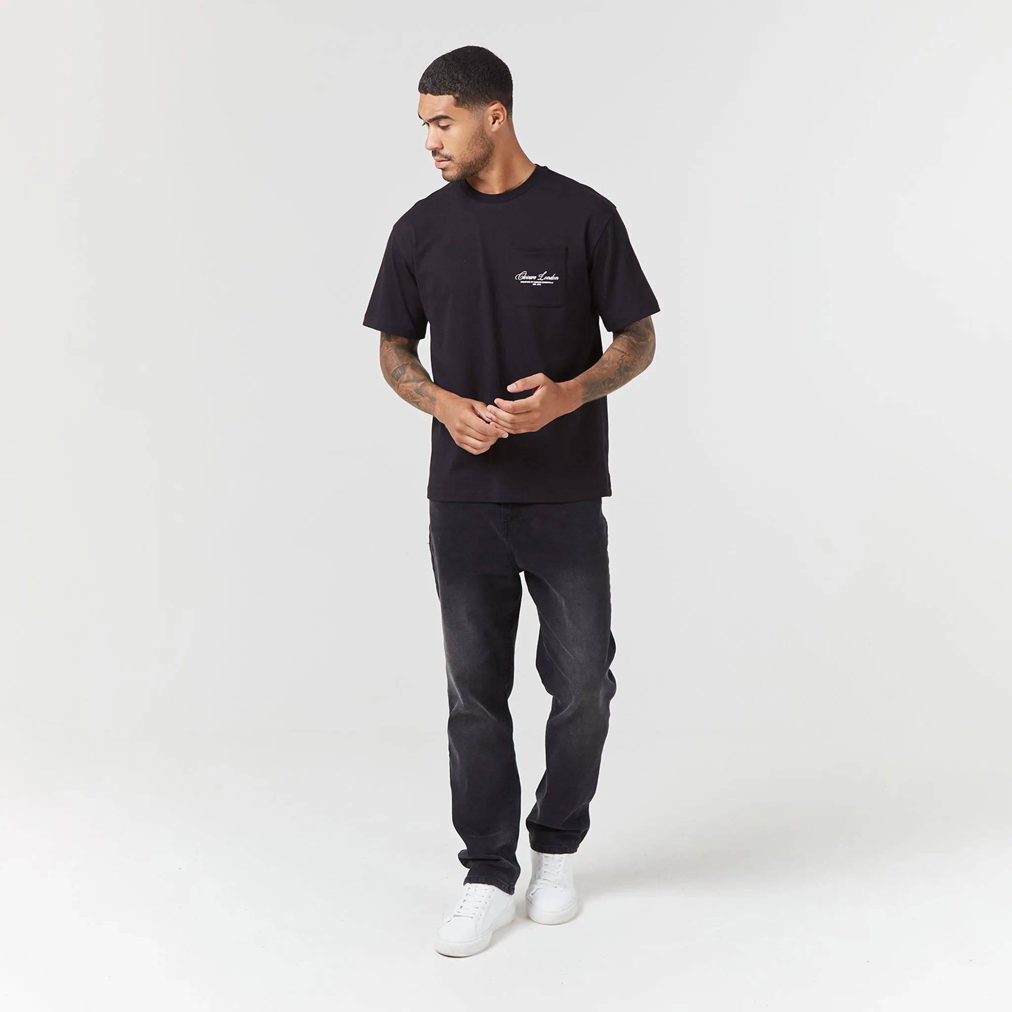 Script Logo Pocket T-Shirt | Black