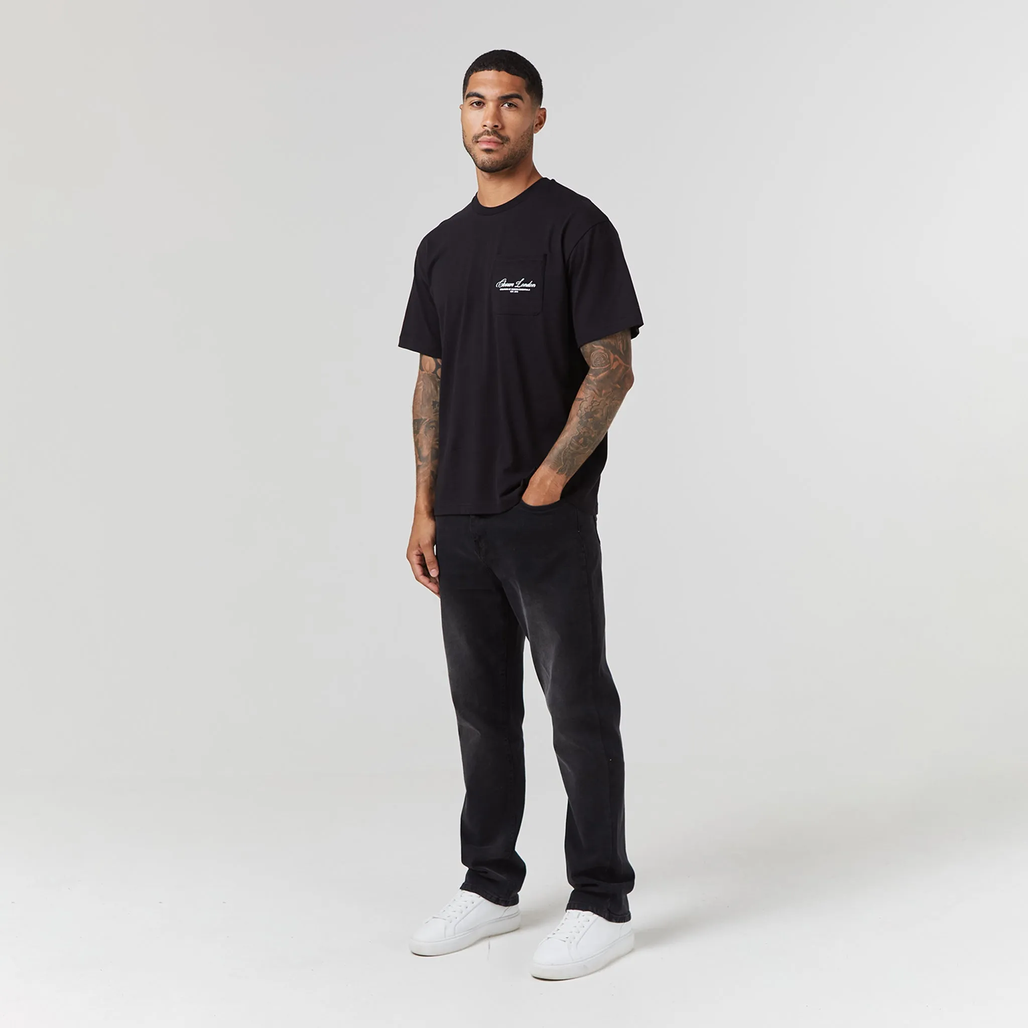 Script Logo Pocket T-Shirt | Black