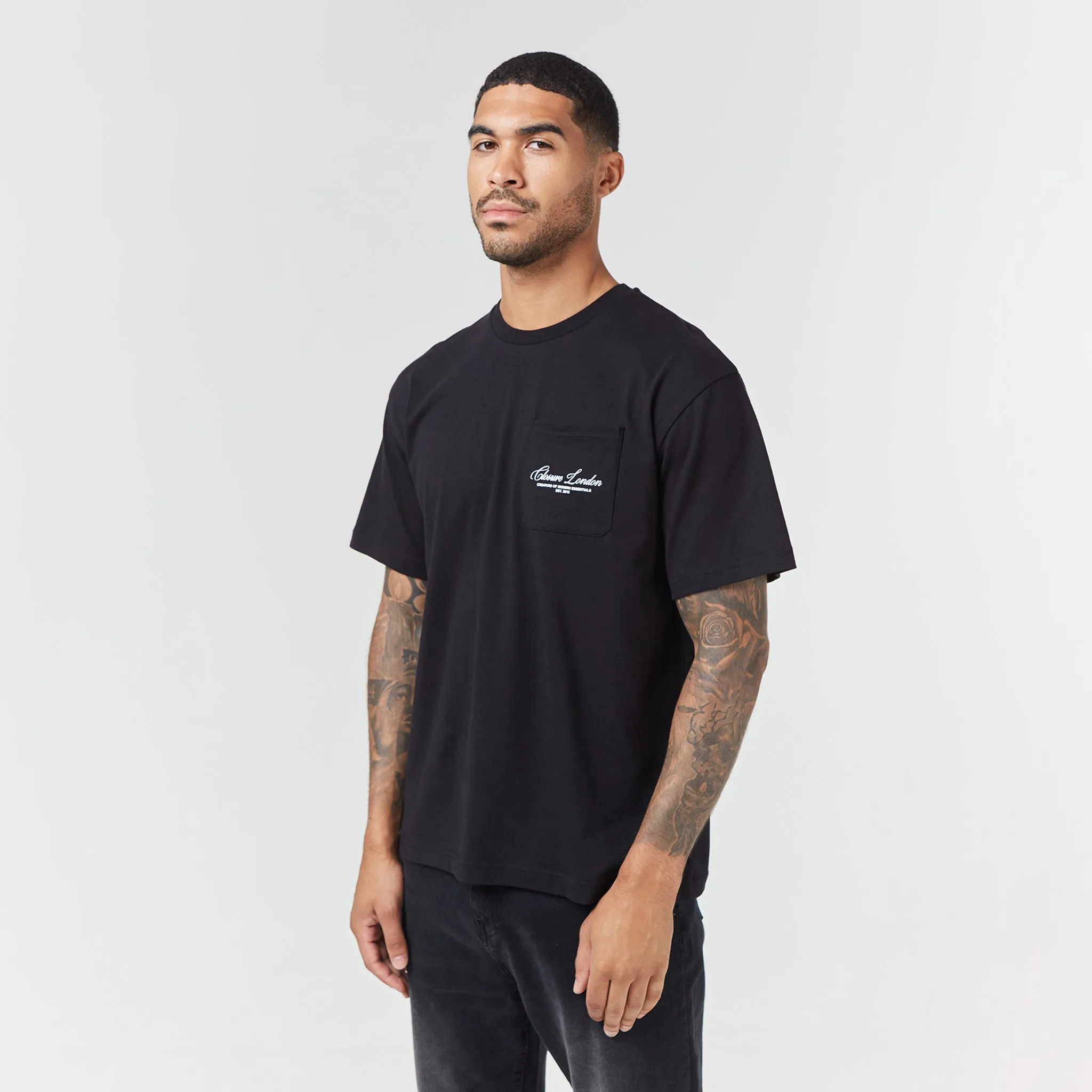 Script Logo Pocket T-Shirt | Black