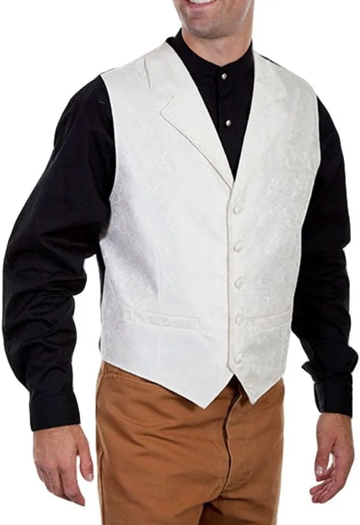 Scully Black Classic Paisley Men's Vest RW093
