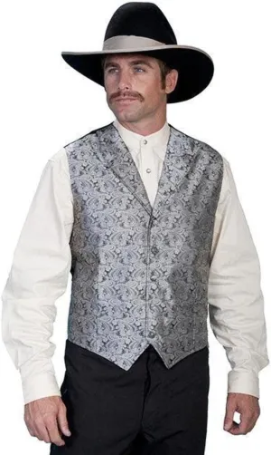 Scully Black Classic Paisley Men's Vest RW093