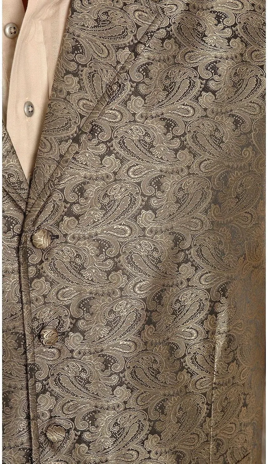 Scully Black Classic Paisley Men's Vest RW093