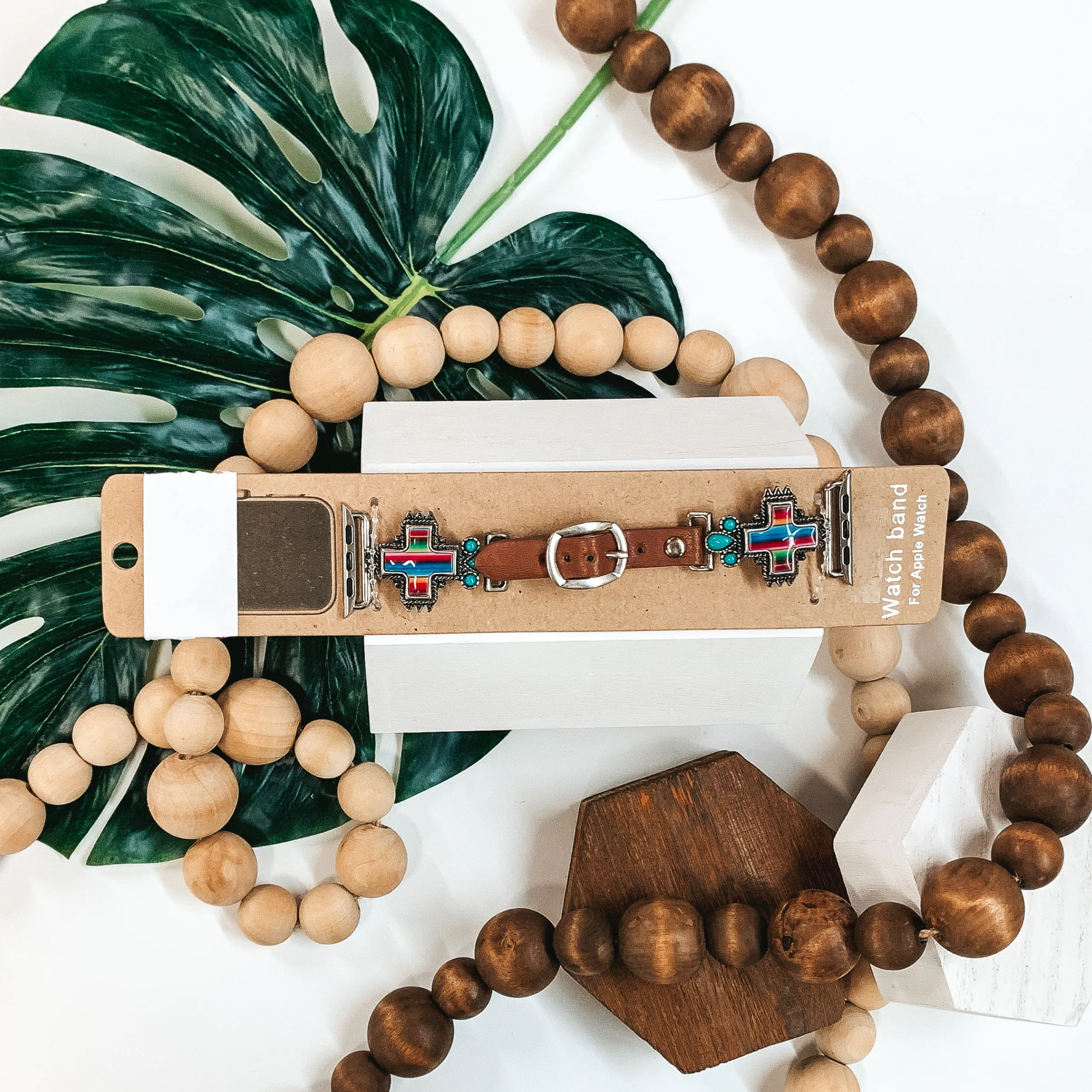 Serape Cross Charm Apple Watch Band