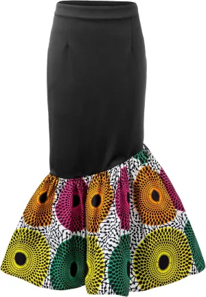 SHENBOLEN Women African Print Skirt Kente Pencil Skirts
