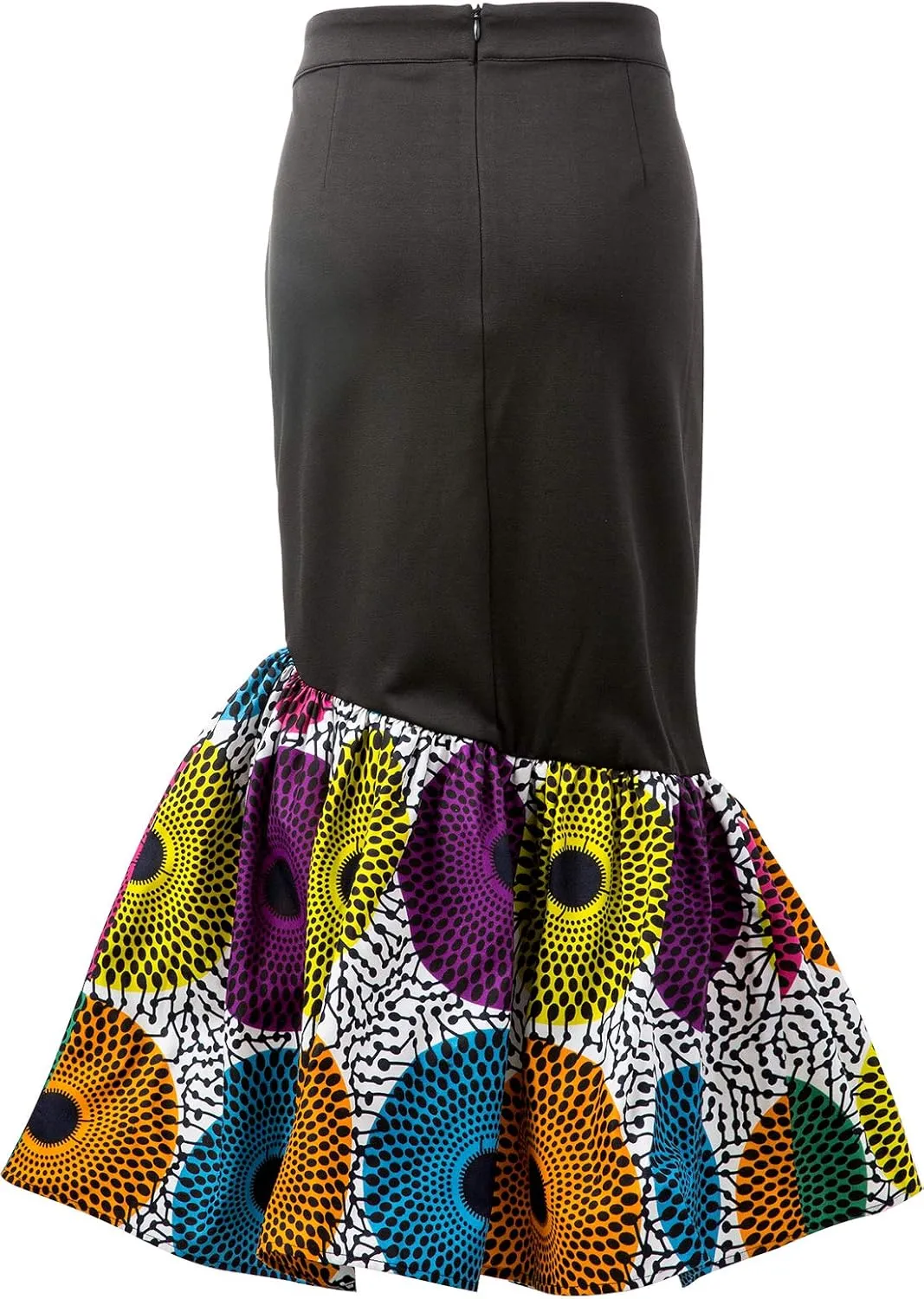SHENBOLEN Women African Print Skirt Kente Pencil Skirts