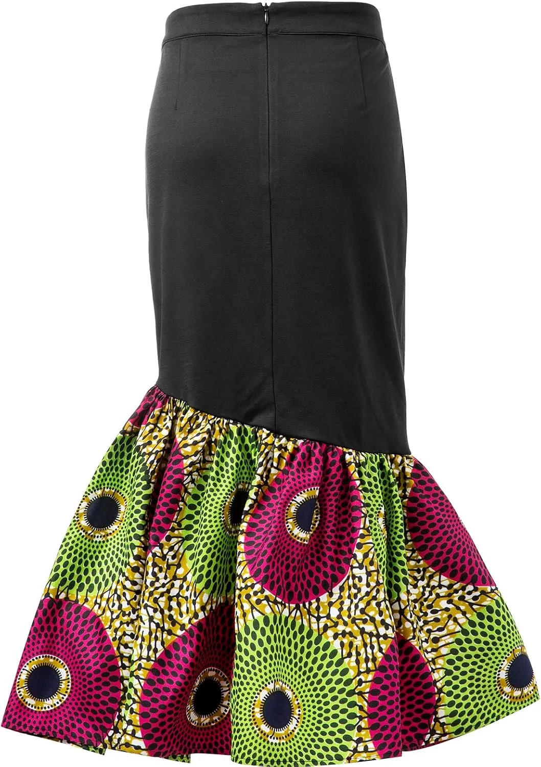 SHENBOLEN Women African Print Skirt Kente Pencil Skirts