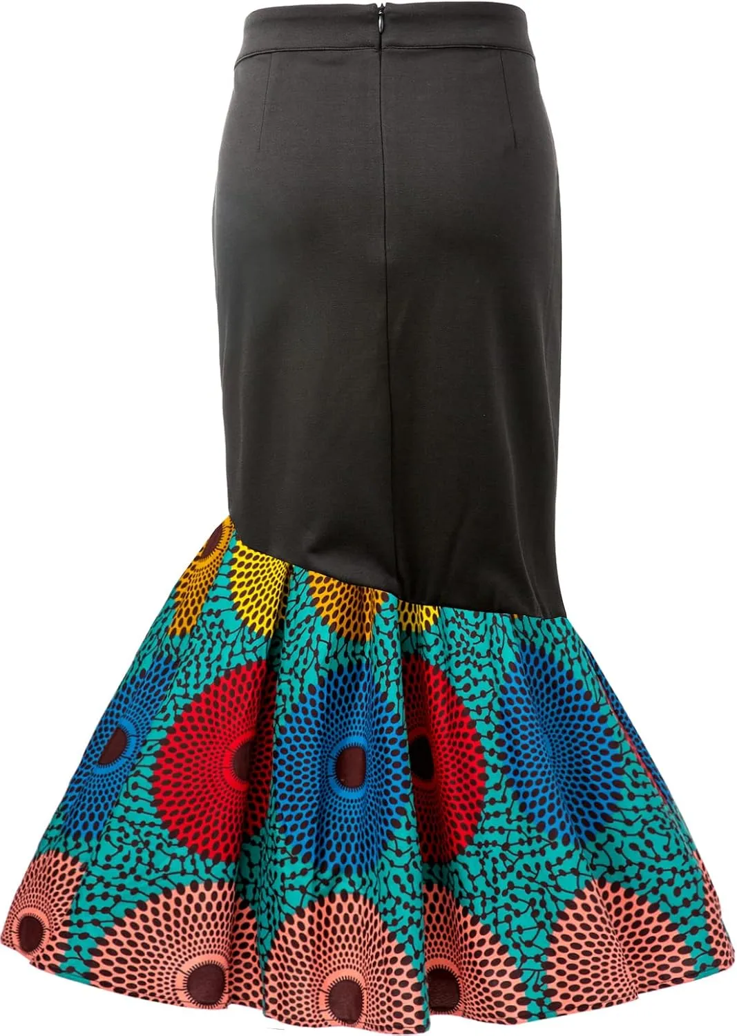 SHENBOLEN Women African Print Skirt Kente Pencil Skirts