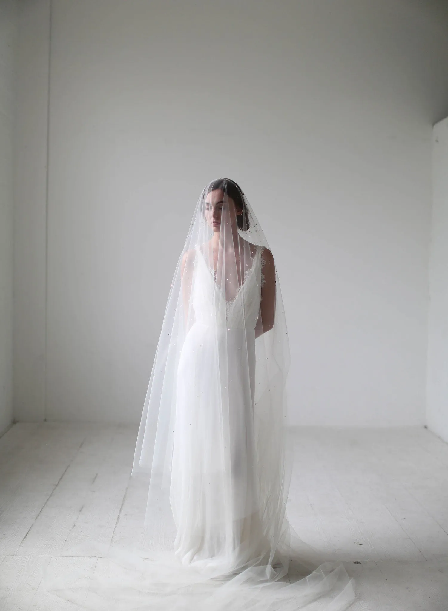 Shimmering starry crystal veil - Style #712
