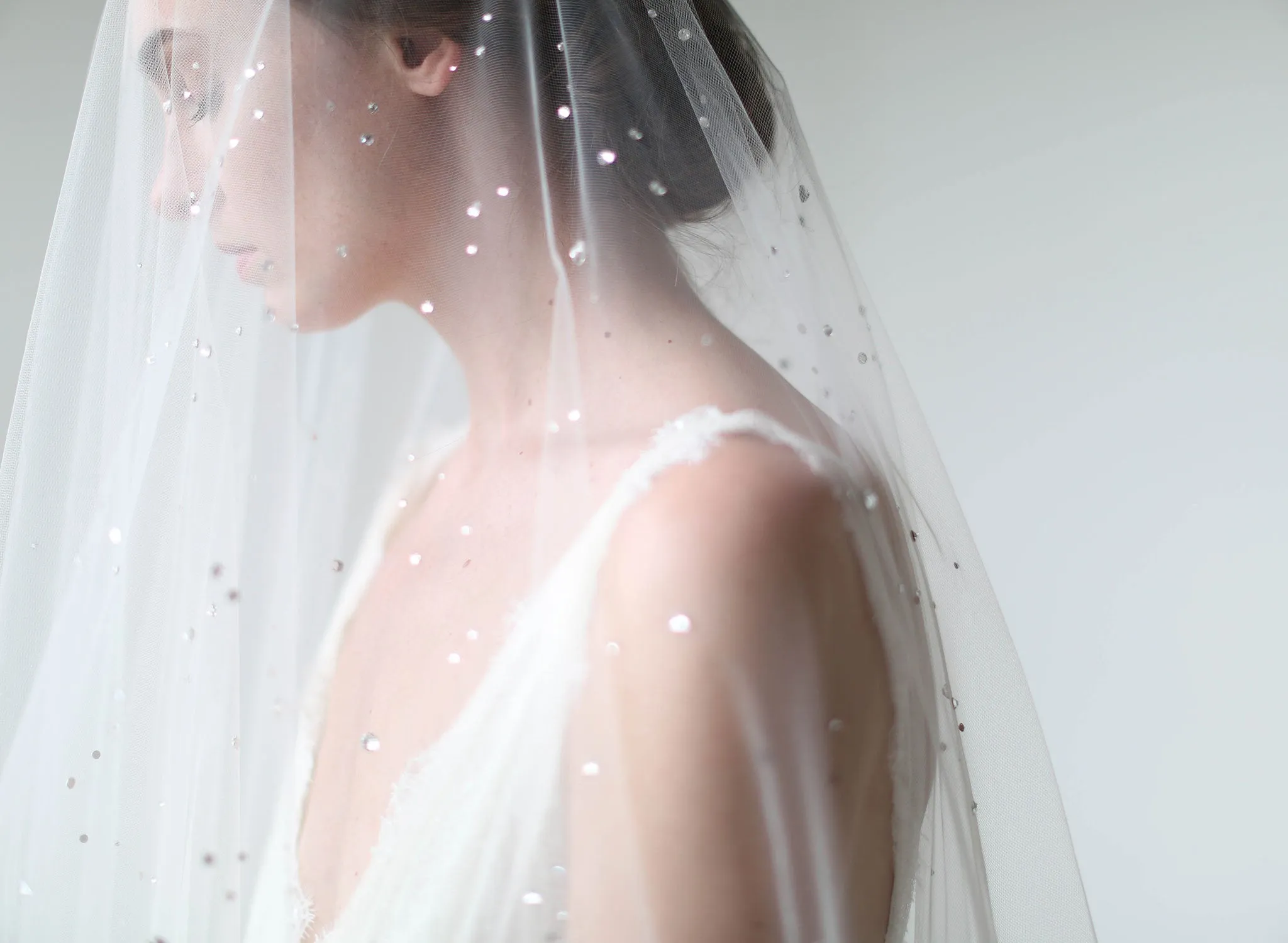 Shimmering starry crystal veil - Style #712
