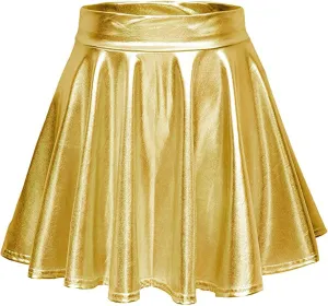 Skirts for Women Midi Length Skirt Short High Pleated Waist Elegant Solid Leather Women's Plus Size Mini Skirt