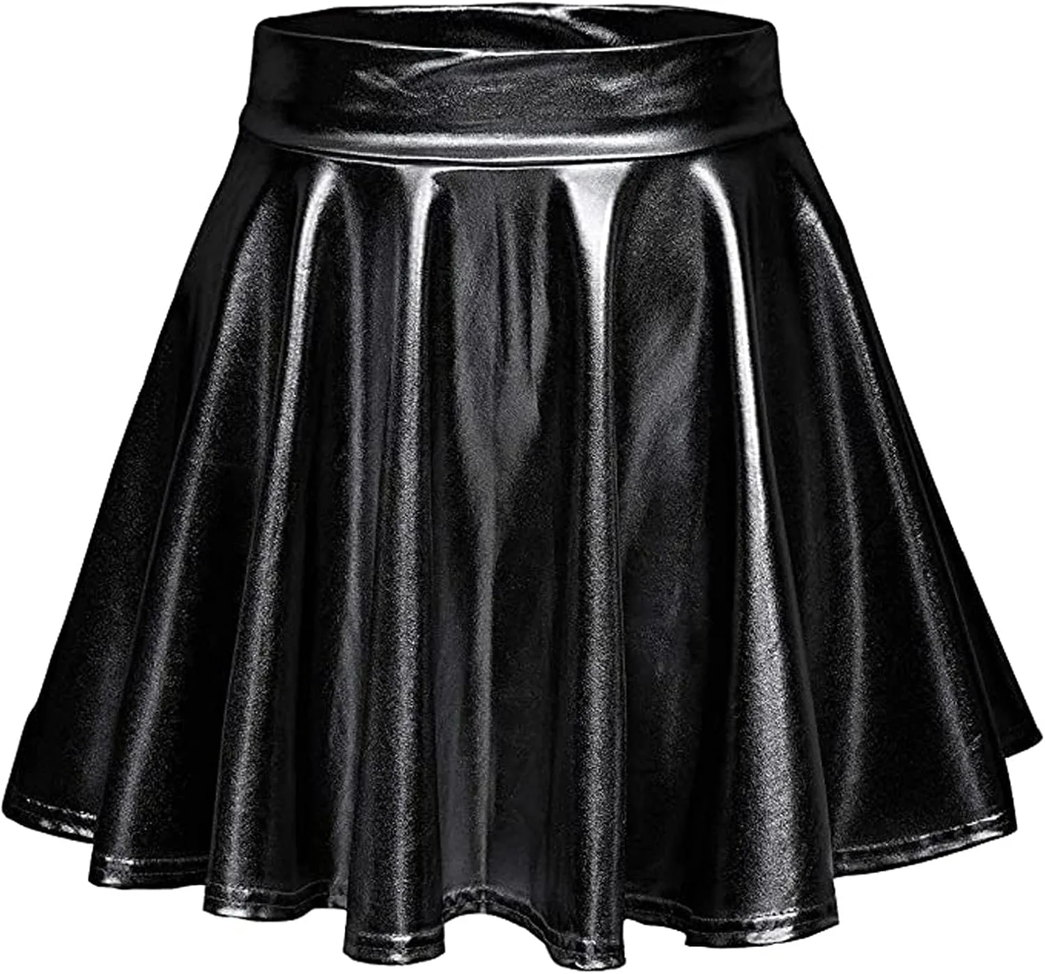 Skirts for Women Midi Length Skirt Short High Pleated Waist Elegant Solid Leather Women's Plus Size Mini Skirt