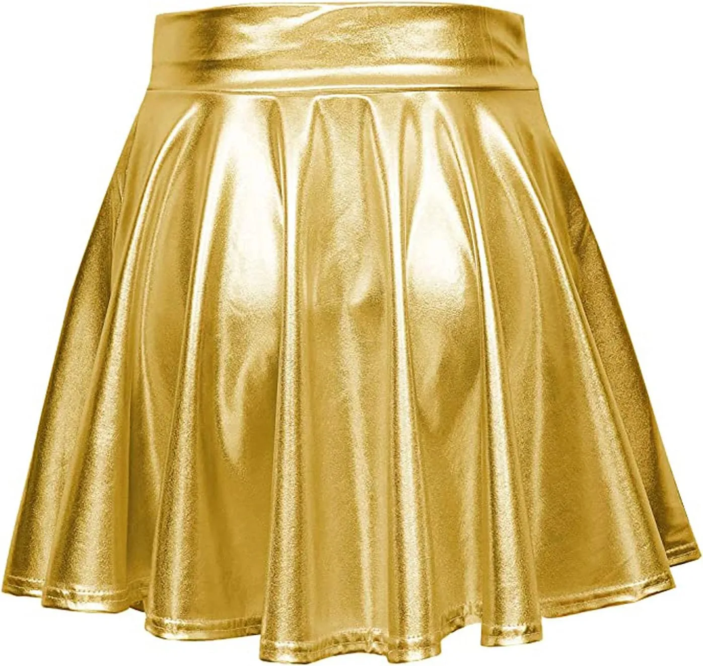 Skirts for Women Midi Length Skirt Short High Pleated Waist Elegant Solid Leather Women's Plus Size Mini Skirt