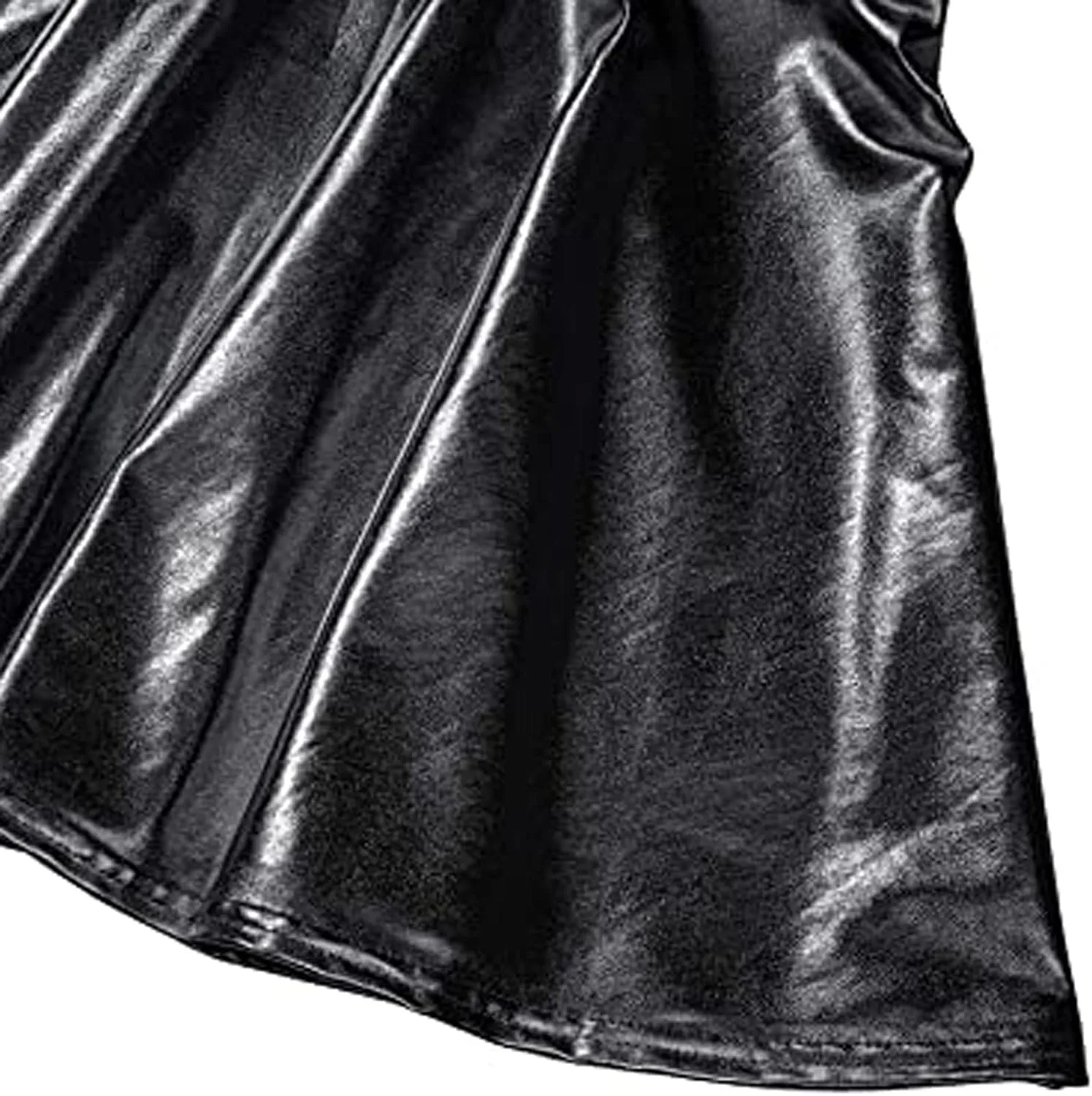 Skirts for Women Midi Length Skirt Short High Pleated Waist Elegant Solid Leather Women's Plus Size Mini Skirt