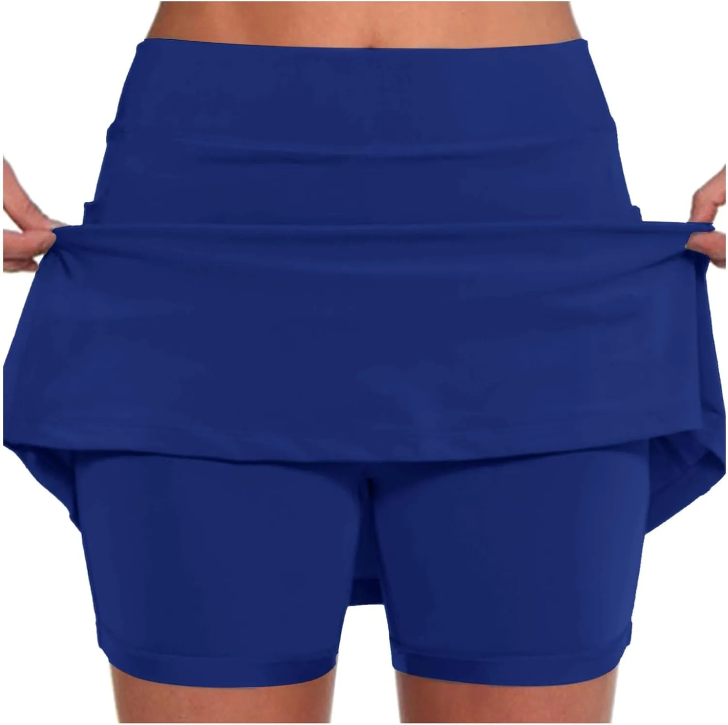 Skort Dress for Women Solid Skirt with Shorts Underneath High Waisted Workout Athletic Skorts Skinny Sports Golf Skirts