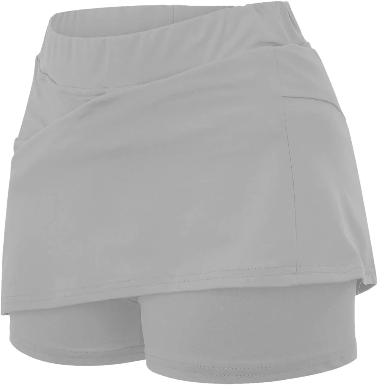 Skort Dress for Women Solid Skirt with Shorts Underneath High Waisted Workout Athletic Skorts Skinny Sports Golf Skirts