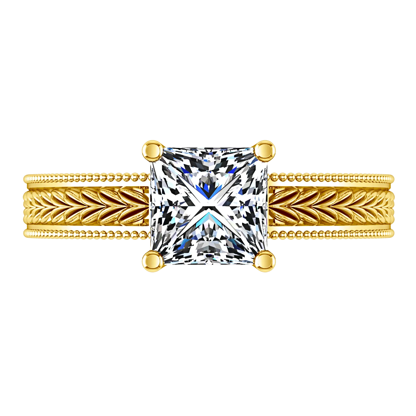Solitaire Engagement Ring Rowan 14K Yellow Gold