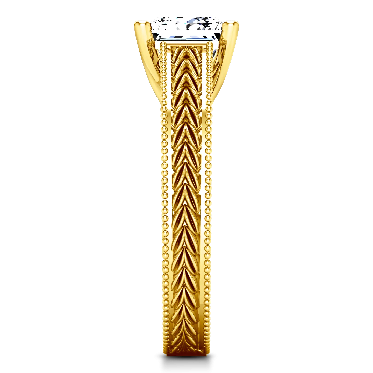 Solitaire Engagement Ring Rowan 14K Yellow Gold