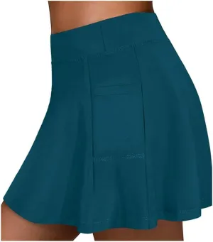 Sport Skirts for Women Summer Tennis Golf Skirts High Waisted with Pockets Inner Shorts for Athletic Skorts Running