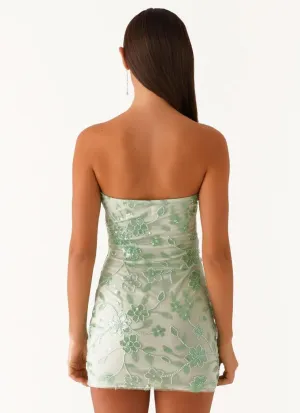 Summer Sequin Floral Embroidered Strapless Bodycon Mini Dresses Cute Coquette Y2k Clothes