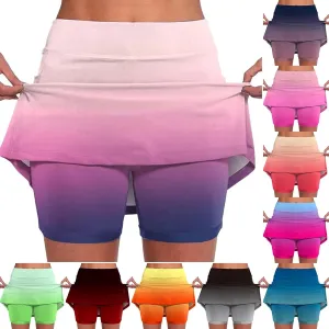 Summer Skirts for Women 2025 Vacation High Waisted A Line Tennis Golf Athletic Casual Skorts with Pockets Knee Length Skirts