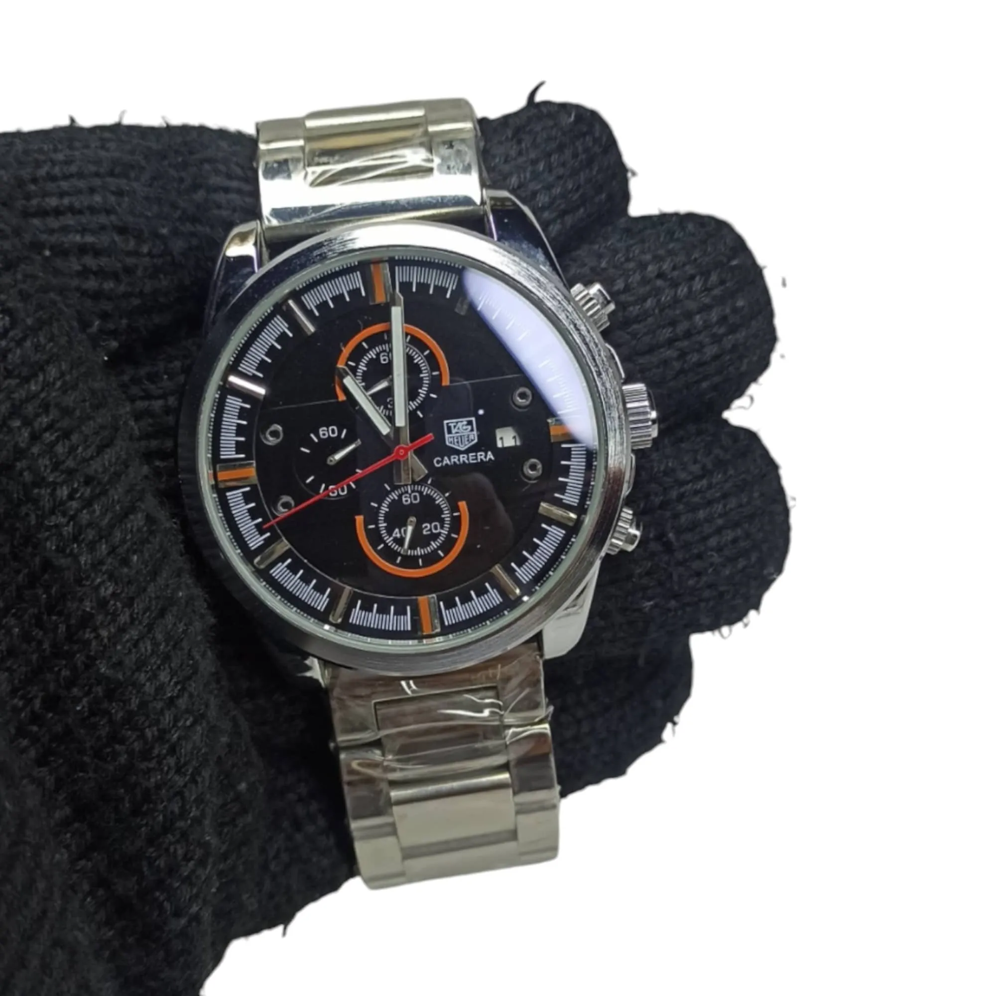 Tag Heuer – Carrera – High Quality – Chrono graph – Silver/Black – Men Watch