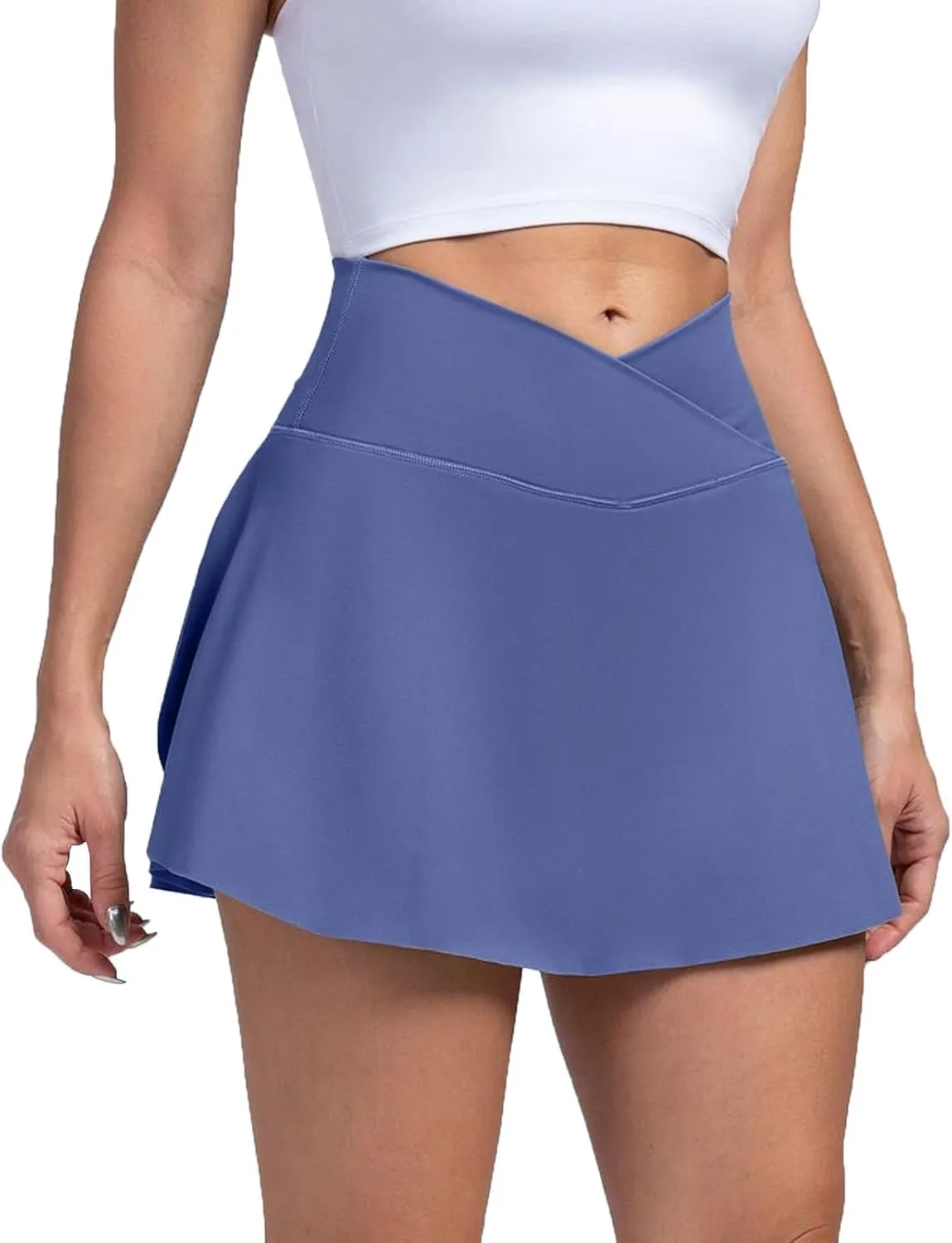 Tennis Skirt for Women Summer High Waist Tiered Golf Mini Skort Built-in Shorts