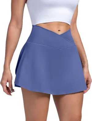 Tennis Skirt for Women Summer High Waist Tiered Golf Mini Skort Built-in Shorts