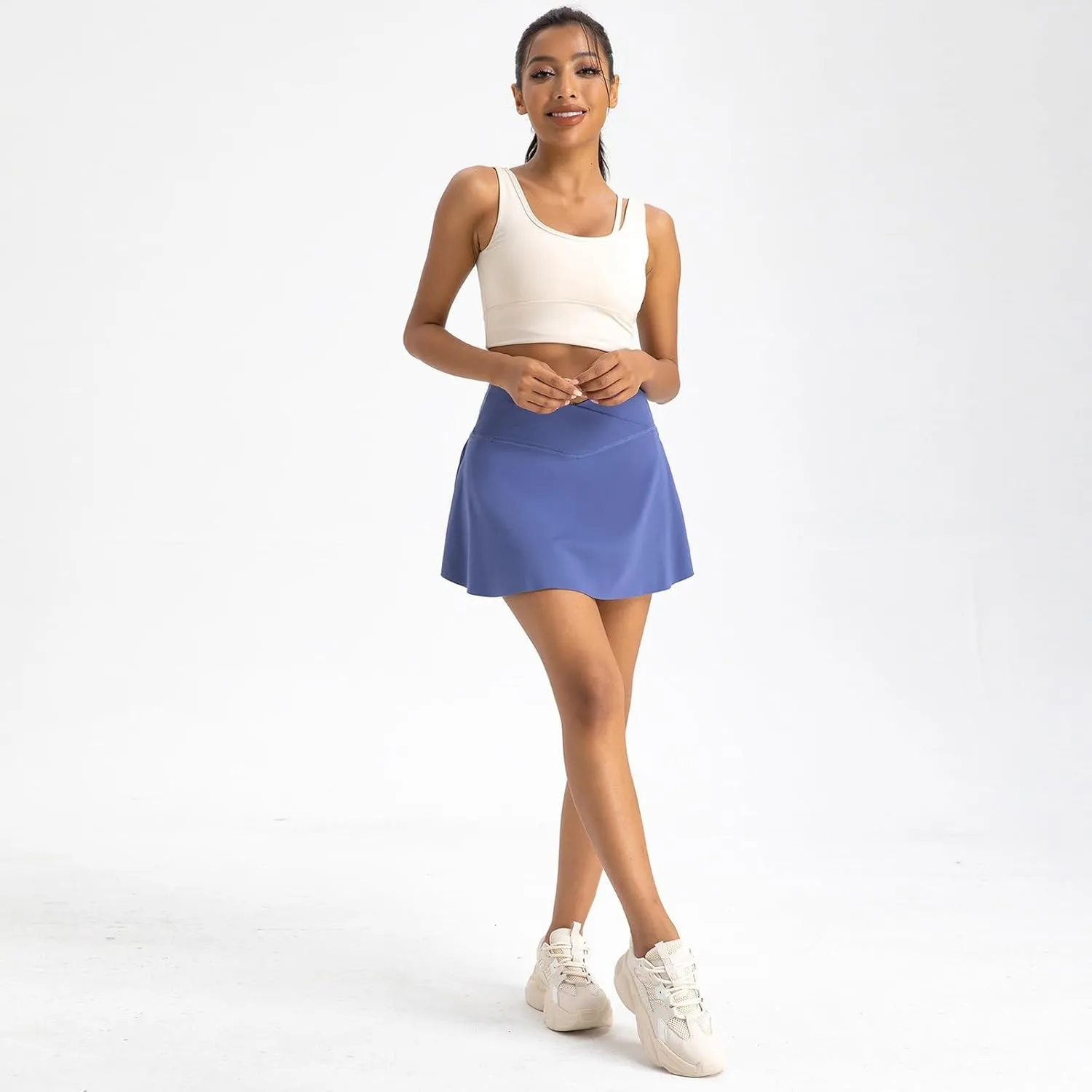 Tennis Skirt for Women Summer High Waist Tiered Golf Mini Skort Built-in Shorts