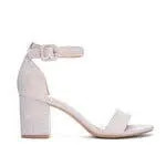 The Jody Heel: Dressy Shimmering Low Block Heel