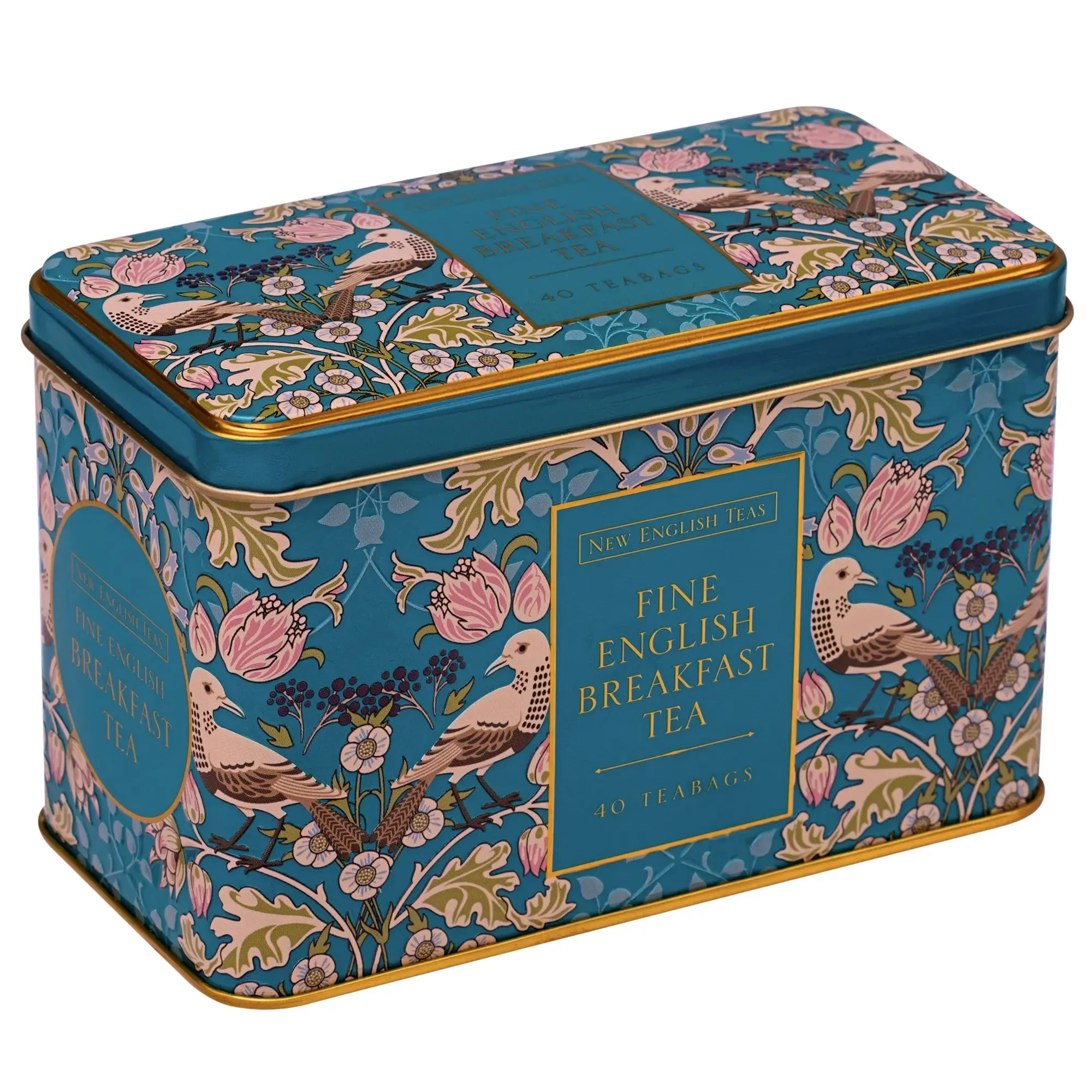 The Song Thrush Classic Tea Tin - Teal