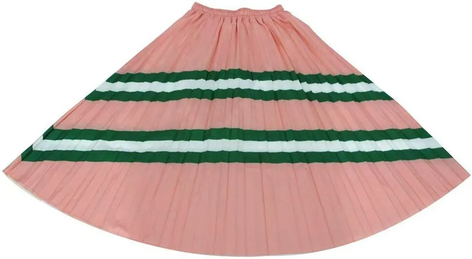 ThusFar Women's Graffiti Pleated Skirts Cartoon Printed Elastic Waist A-Line Swing Midi Skirt