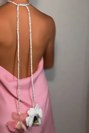 TIFFANY MINI DRESS - PINK SILK
