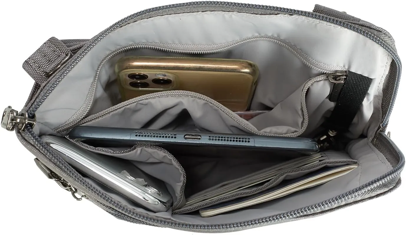 Travelon Anti-theft Classic Slim Double Zip Crossbody