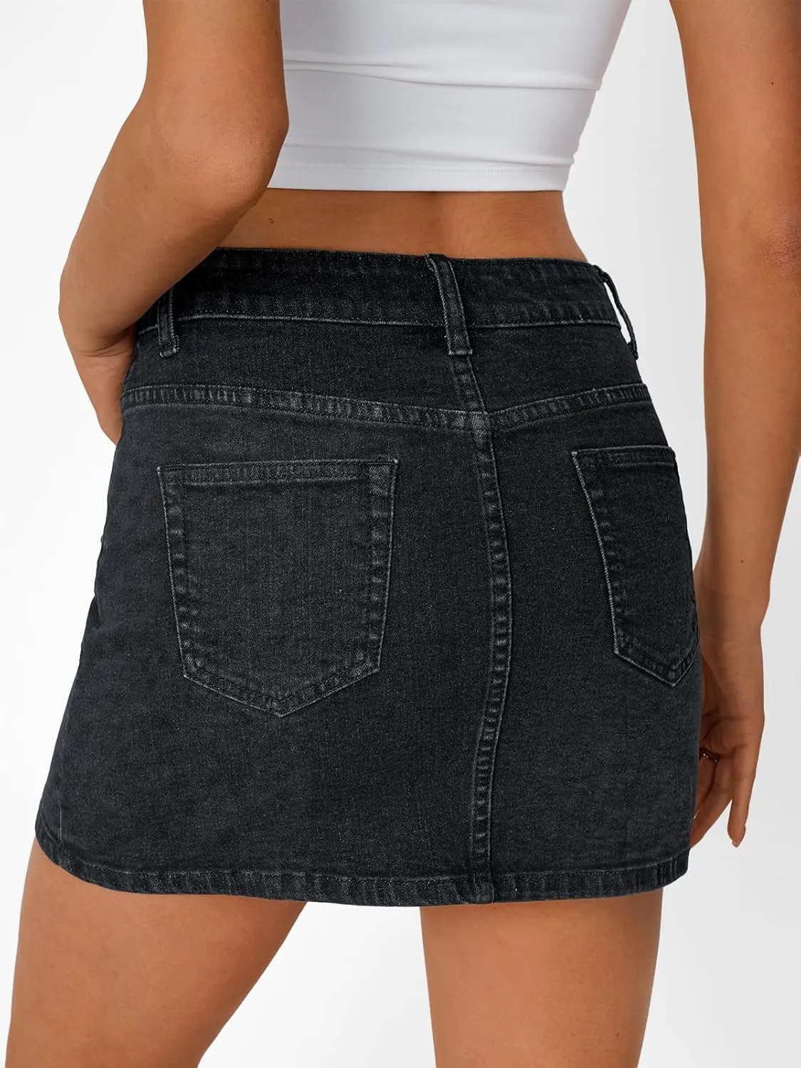 Trendy Queen Womens Denim Skirts Jean Short Mini Skirt Summer Outfits Fashion Cute Y2k Clothes with Pockets 2025