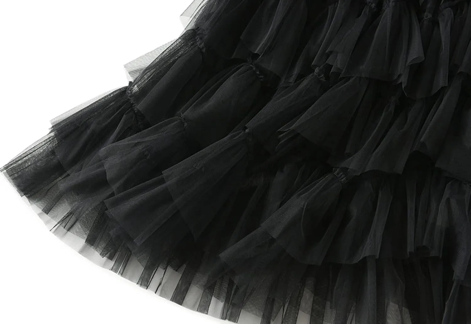 Tulle Skirts for Women, Tiered Layered Mesh Skirt, Elastic Waist A Line Maxi Tulle Skirts Petticoat