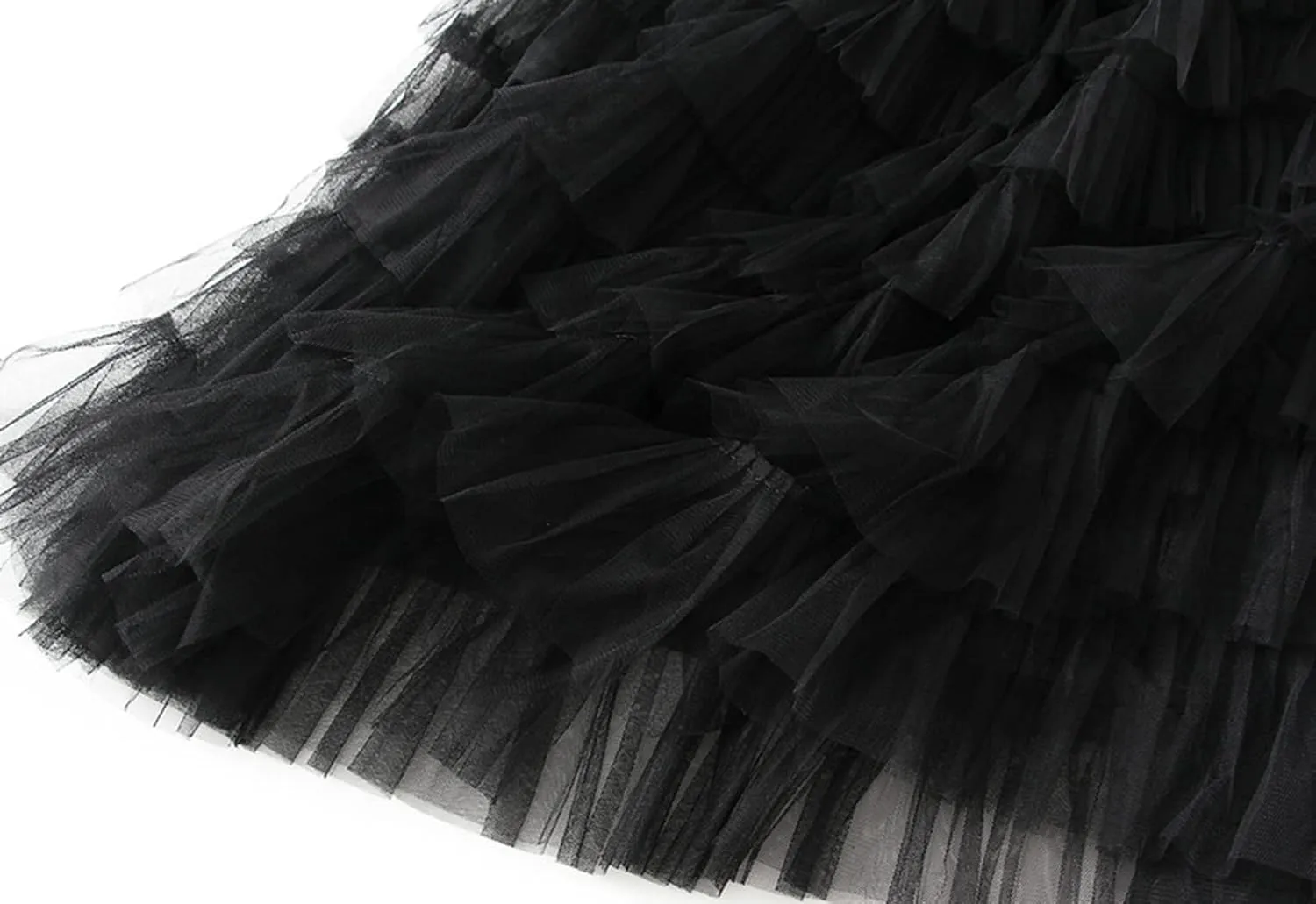 Tulle Skirts for Women, Tiered Layered Mesh Skirt, Elastic Waist A Line Maxi Tulle Skirts Petticoat