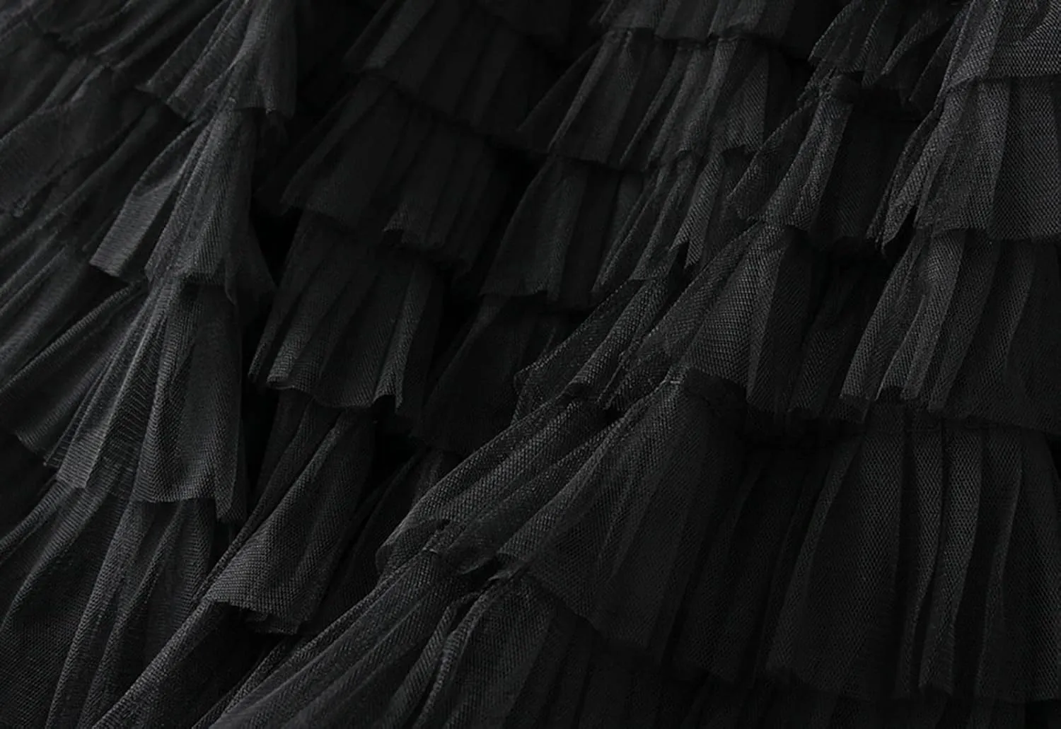 Tulle Skirts for Women, Tiered Layered Mesh Skirt, Elastic Waist A Line Maxi Tulle Skirts Petticoat