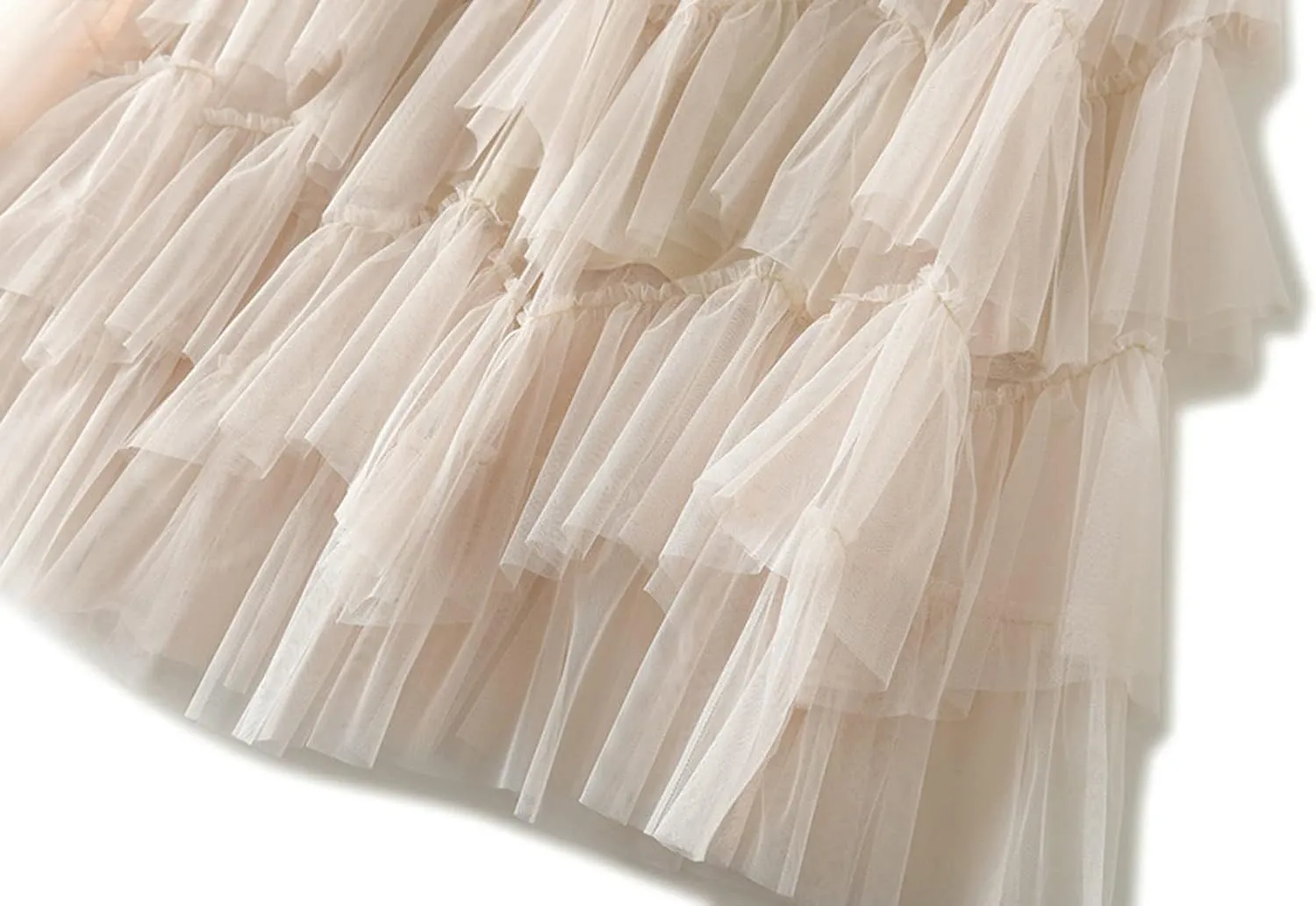 Tulle Skirts for Women, Tiered Layered Mesh Skirt, Elastic Waist A Line Maxi Tulle Skirts Petticoat