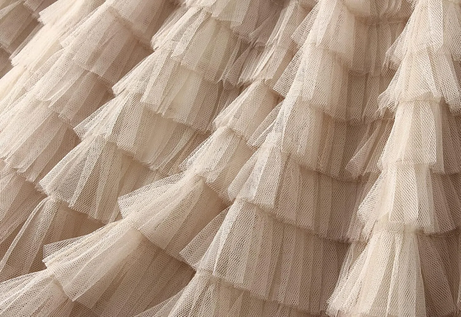 Tulle Skirts for Women, Tiered Layered Mesh Skirt, Elastic Waist A Line Maxi Tulle Skirts Petticoat