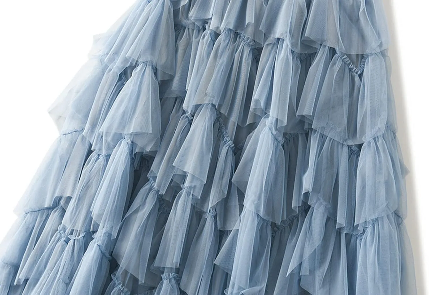 Tulle Skirts for Women, Tiered Layered Mesh Skirt, Elastic Waist A Line Maxi Tulle Skirts Petticoat