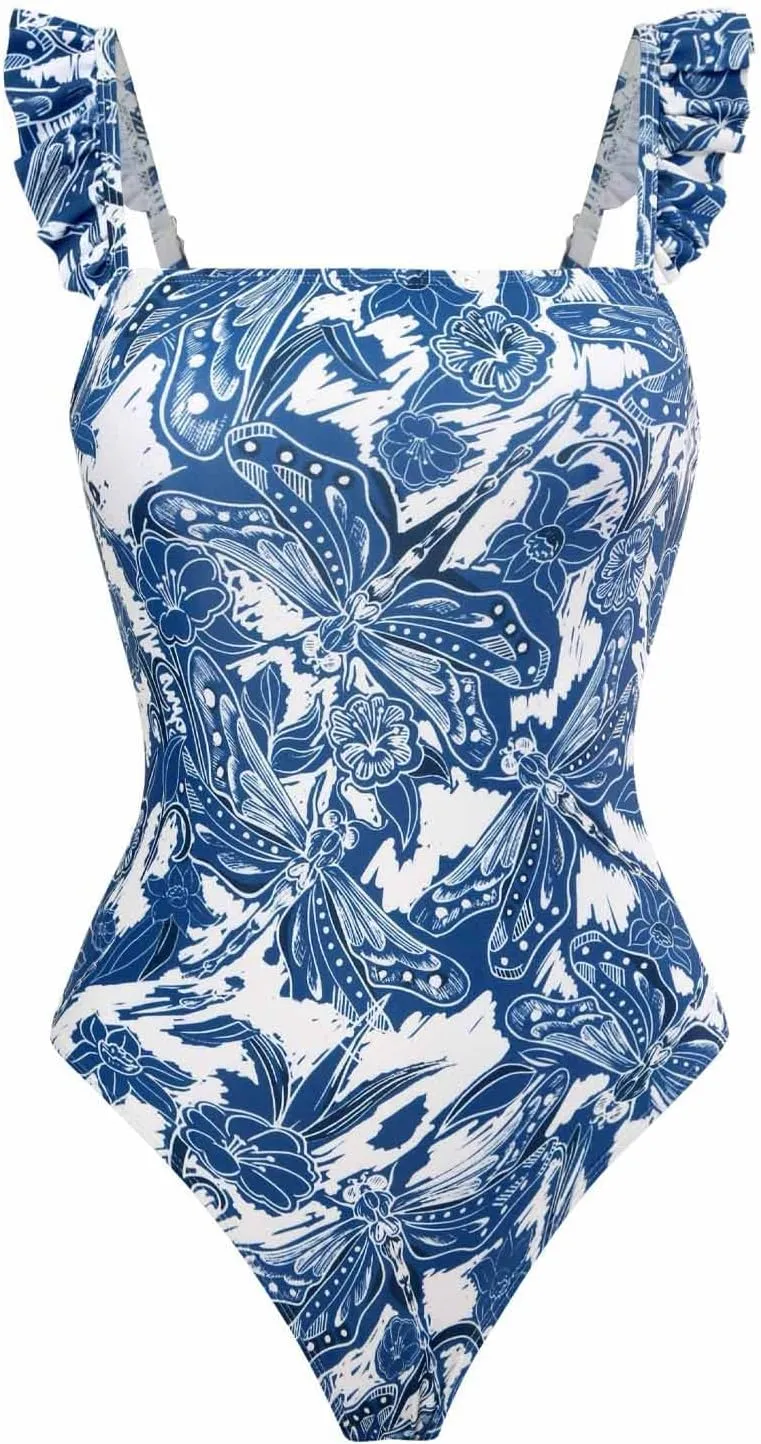 Two Piece Bathing Suits for Women Tummy Control Swimsuit Beach Coverup Maxi Wrap Skirts High Waisted Bikini Tankini Set